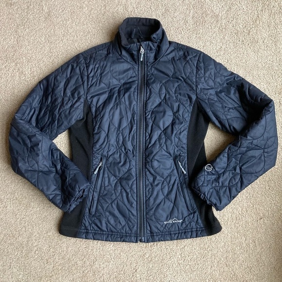 Eddie Bauer Primaloft 365 Black Puffy Jacket - Picture 1 of 3